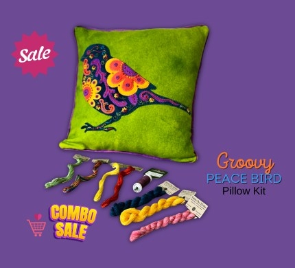 It's Groovy Peace Bird Pillow!